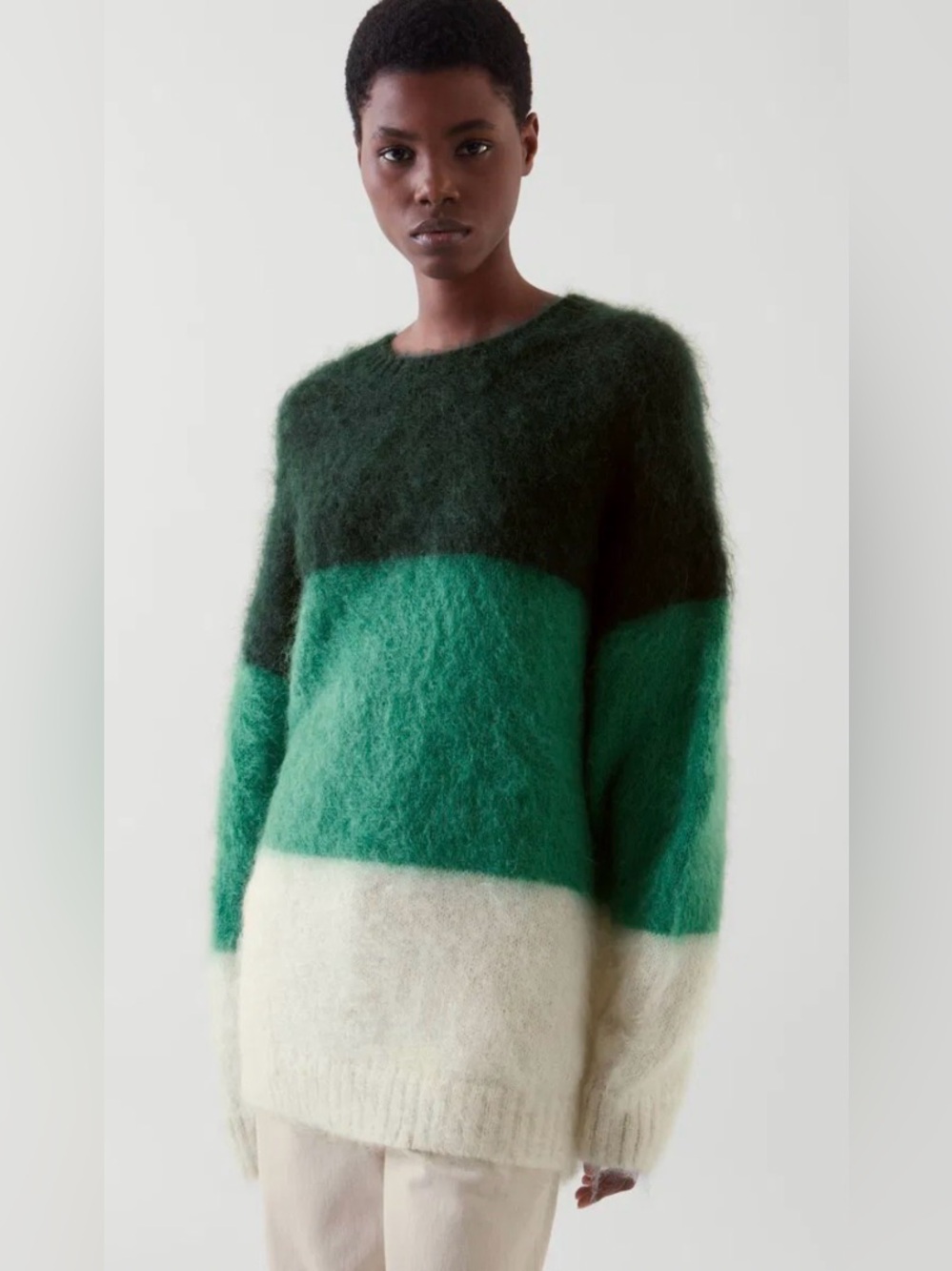 COS Mohair-Blend Oversized Jumper/sweater colorblock